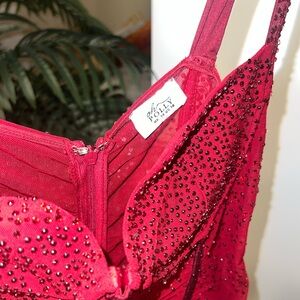 Oh Polly Scarlet Beaded Dress